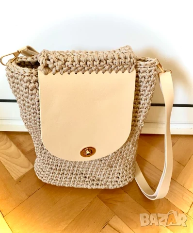 Прекрасни плетени чанти, снимка 5 - Чанти - 50958800