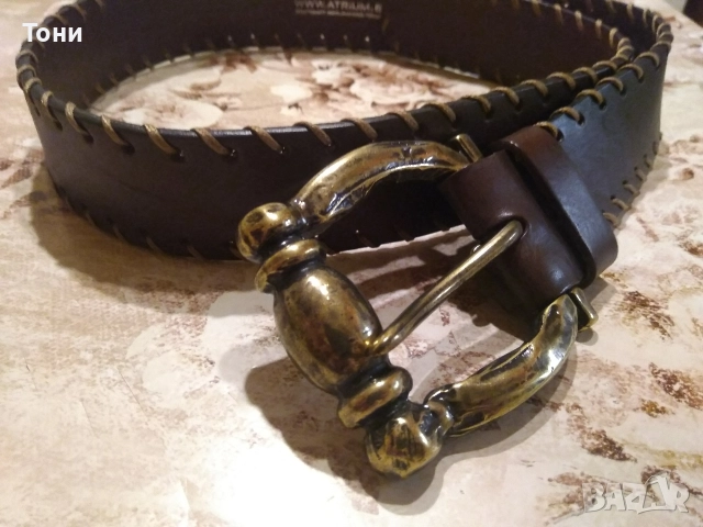 ATRIUM Оригинал Винтидж Нов Дамски Италиански Колан от Естествена Кожа 100см