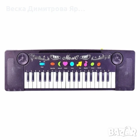 Детски електронен синтезатор с микрофон – 37 клавиша музикално вдъхновение, снимка 3 - Друга електроника - 50958132