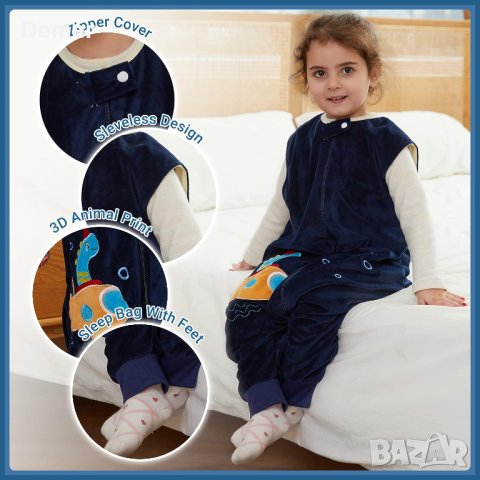 Бебешки спален чувал без ръкави с крачоли Малки деца р-р M 3-5 години, снимка 2 - Детски пижами - 41760453