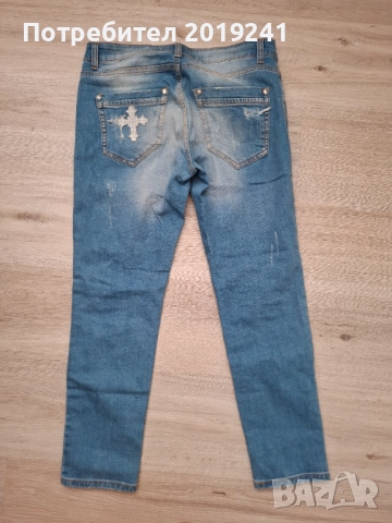 Дънки Raw с камъни, снимка 4 - Дънки - 51582668