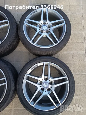 Оригинални джанти Мерцедес АМГ 18" 5х112 спорт пакет Mercedes AMG 18 5x112 с гуми, снимка 4 - Гуми и джанти - 56235199