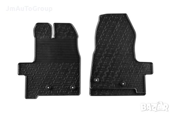 Гумени стелки Gledring за Ford Transit Custom Furgon след 2016 година 2 части черни, снимка 1 - Аксесоари и консумативи - 34669090