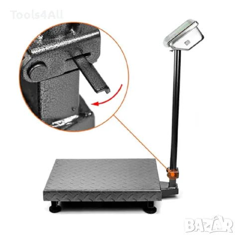 Електронна везна/кантар 150 кг с дисплей и акумулаторна батерия, снимка 4 - Други - 49937706