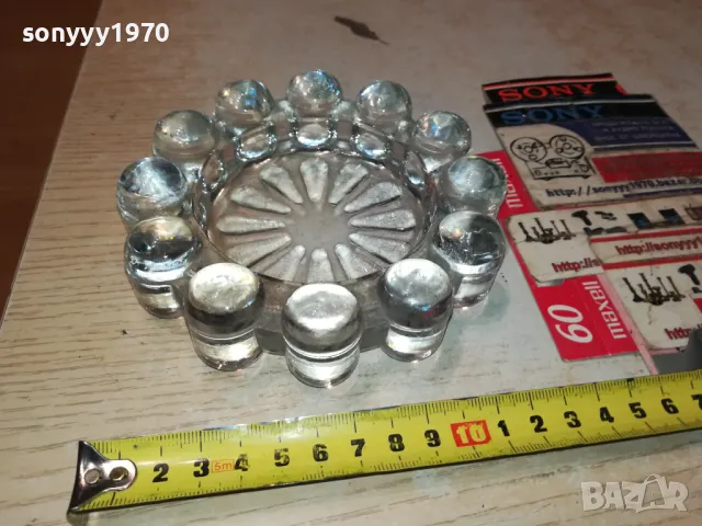 КРАСИВ СТЪКЛЕН ПЕПЕЛНИК 1405251147, снимка 11 - Антикварни и старинни предмети - 50282937