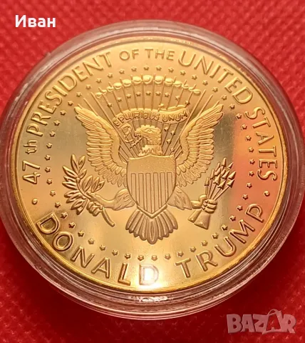 Монета- плакет Доналд Тръмп 2024 г., снимка 2 - Нумизматика и бонистика - 44647767