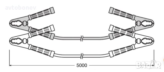 Кабели за подаване на ток OSRAM STARTcable OSC500A-1200A-50mm², снимка 6 - Аксесоари и консумативи - 41774582