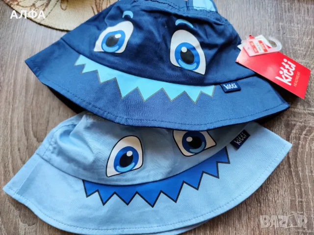 2 бр. Лятна тънка детска / бебешка шапка с периферия (шапка идиотка 😀)., снимка 4 - Шапки, шалове и ръкавици - 49989627