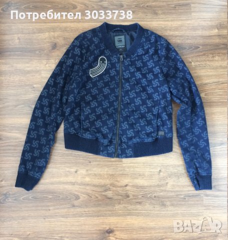 G-Star Raw Pharrell Williams Дамско късо дънково яке бомбър M, снимка 2 - Якета - 41699485