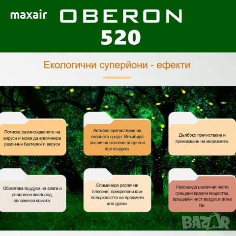OBERON 520 WiFi (до 62 м2) - Пречиствател за въздух - бял * Гаранция 2 години * Безплатна доставка, снимка 8 - Овлажнители и пречистватели за въздух - 41419321