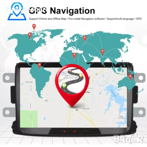 8-инчова мултимедия за Renault и Dacia (2011-2017) – Android, Carplay , снимка 2 - Аксесоари и консумативи - 53159847