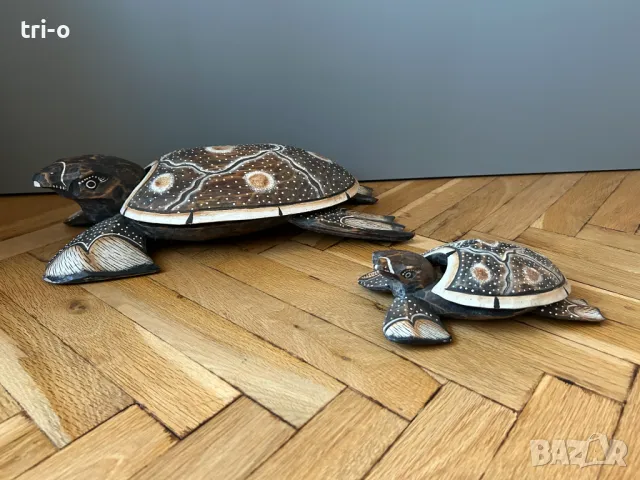 Дървени декорации Костенурки пепелник, снимка 2 - Декорация за дома - 48972362