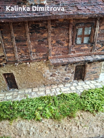 За любителите на старинни къщи-ръчно изработен макет на къща в Странджа планина., снимка 11 - Декорация за дома - 53673341