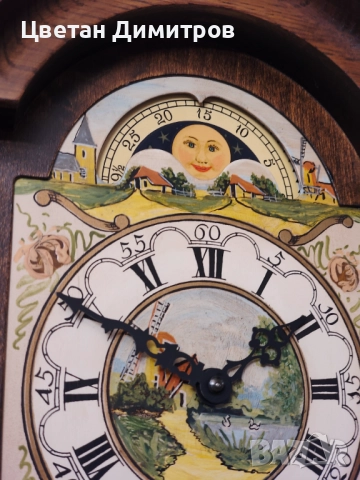 Антикварен стенен холандски часовник с тежести , снимка 7 - Антикварни и старинни предмети - 52670857