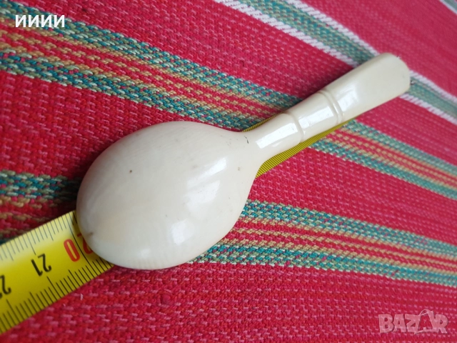 Лъжица слонова кост , снимка 2 - Антикварни и старинни предмети - 52573720