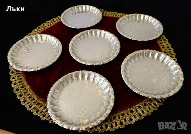 Посребрена чиния,купичка,релеф. , снимка 1 - Антикварни и старинни предмети - 36213445