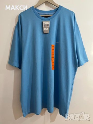 Еластична макси дълга тениска в светло синьо- 100 % памук