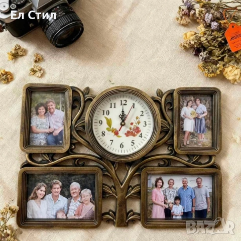 Рамка за снимки с часовник 2 в 1 - Дървото на живота, снимка 3 - Декорация за дома - 53586331