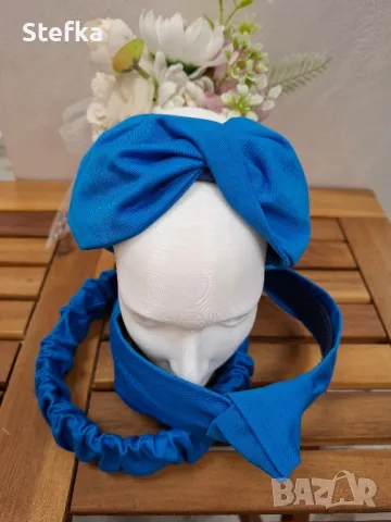 Диадеми от цветен деним, снимка 4 - Аксесоари за коса - 49434108