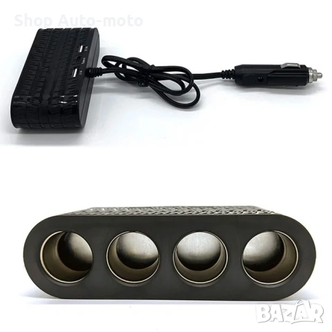 Разклонител за запалка Automat-4 гнезда, 2 USB, 12-24V, снимка 2 - Аксесоари и консумативи - 53500282