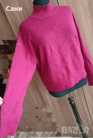 Розов лилав пуловер , снимка 3 - Блузи с дълъг ръкав и пуловери - 52591600
