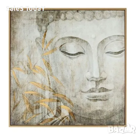 Картина с бои, Буда, 57x57x2,5 см, снимка 2 - Картини - 49217115