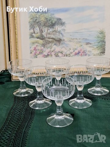 Комплект немски кристални чаши , снимка 2 - Антикварни и старинни предмети - 38775573