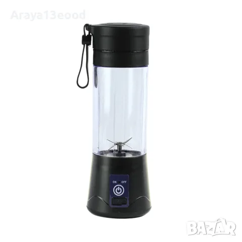 Преносим блендер с USB зареждане 380 ml – 6-точкови ножове, черен, снимка 2 - Друга електроника - 56008272