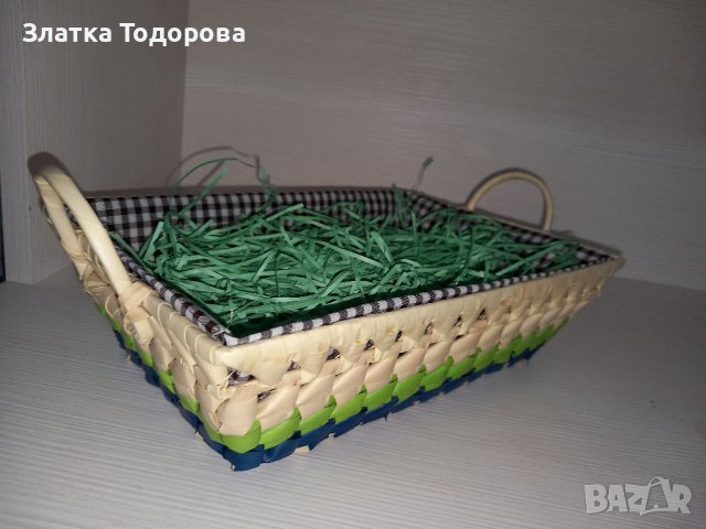 Панерче с трева за Великден , снимка 4 - Декорация за дома - 38700944