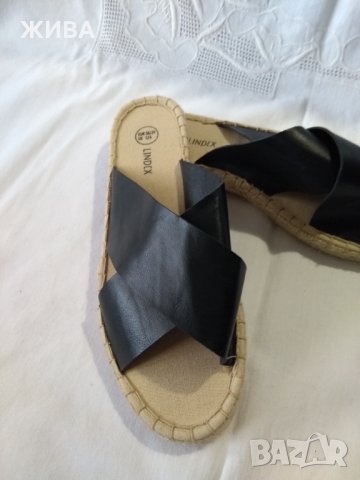 Черни дамски чехли еспадрил, снимка 1