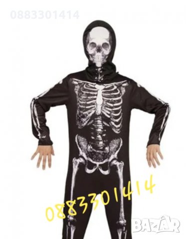 Костюм Скелет Хелоуин Helloween , снимка 2 - Детски комплекти - 34465573