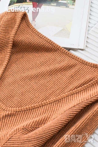 Дамска блуза в кафяво с дълъг ръкав, снимка 5 - Блузи с дълъг ръкав и пуловери - 53069682