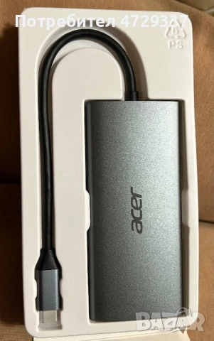 Нов Acer 9-в-1 USB-C Хъб / Докинг станция – 4K HDMI, LAN & 100W PD, снимка 2 - Друга електроника - 53661441