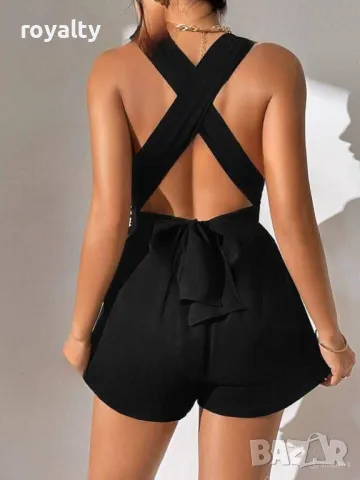 Черен дамски гащеризон , снимка 2 - Гащеризони - 50004894