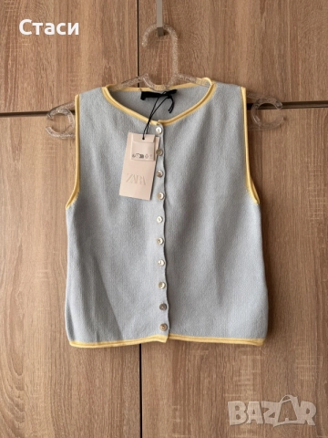 Елек-топ  на Zara , снимка 2 - Костюми - 55976863