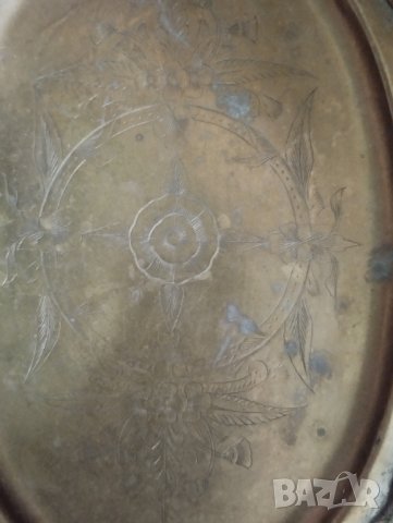 месингова табла,поднос, снимка 2 - Други ценни предмети - 41350632