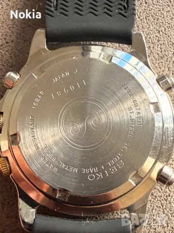 Продавам: Винтидж Хронограф Seiko Sports 150 Quartz (Калибър 7T32), снимка 4 - Мъжки - 56007576