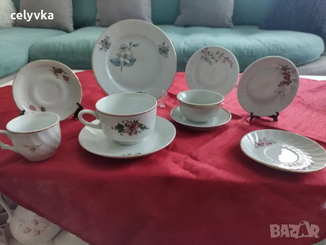 Порцеланови чинии,  чаши, кани  за допълване