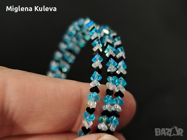 Мемори гривна със стъклена мъниста 