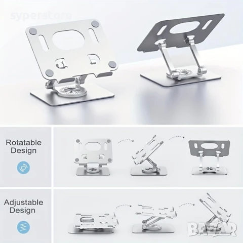 Стойка за таблет за бюро Digital One SP01085 n02, метална, универсална 7-14", въртяща се, tablet bra, снимка 5 - Таблети - 50459861