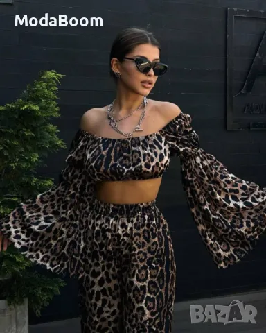 Дамски комплект леопардов принт 