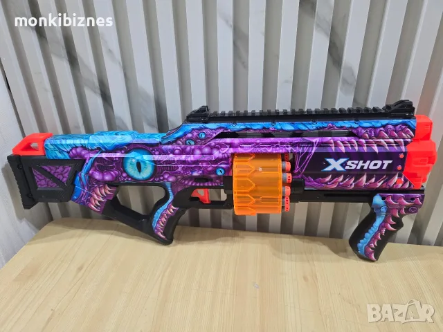 Бластер Zuru X Shot Skins - Enigma, с барабан , снимка 7 - Други - 55744709