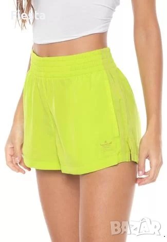 Adidas нови, оригинални, къси, спортни панталони Адидас в жълто-зелен неонов цвят, снимка 17 - Къси панталони и бермуди - 41331667