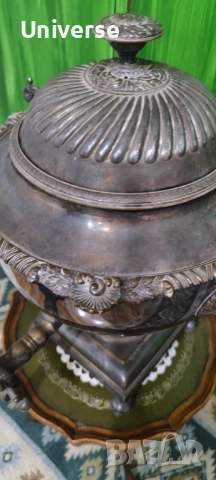 Самовар посребрен 19 ти век, снимка 3 - Антикварни и старинни предмети - 52817025