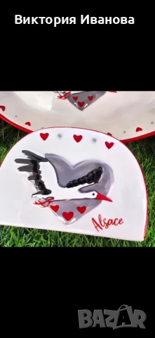 Плато и салфетник Франция, снимка 8 - Антикварни и старинни предмети - 51356484