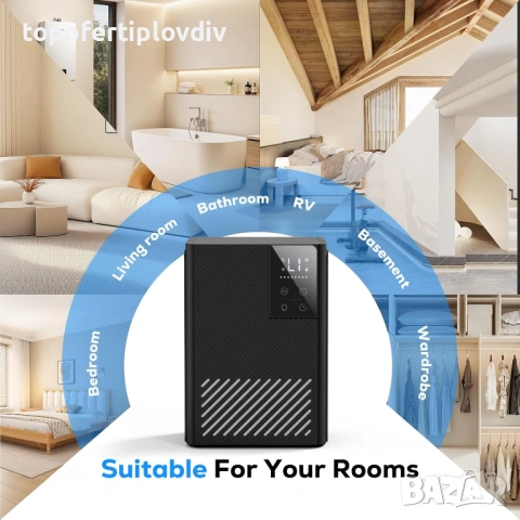 Влагоабсорбатор Tiptop Home 2500мл, Гаранция, снимка 7 - Абсорбатори - 53633327