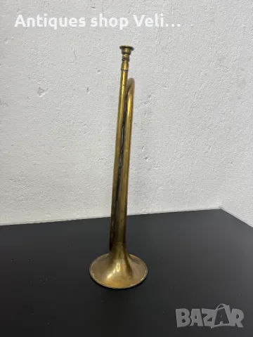 Военна бронзова тръба-Фанфар №6961 , снимка 2 - Антикварни и старинни предмети - 50427765