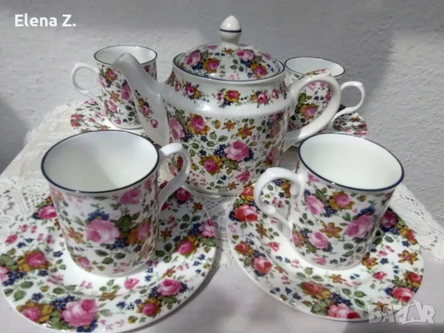 James Sadler Olde Chintz Чайник, чаши и чинийки, снимка 5 - Сервизи - 56137827