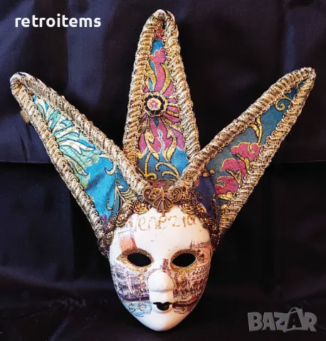 Оригинална ръчно изработена и декорирана порцеланова Венецианска маска, снимка 2 - Декорация за дома - 49621661