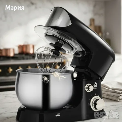 Мощен планетарен миксер 1200W с 6 скорости, снимка 6 - Миксери - 55768845